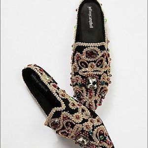 Jeffery Campbell X Free People crown jewel mules